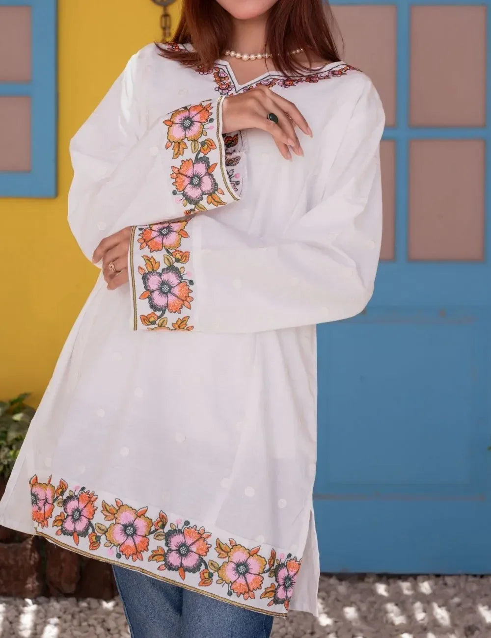 Anya – Chikankari Kurti (Cotton)