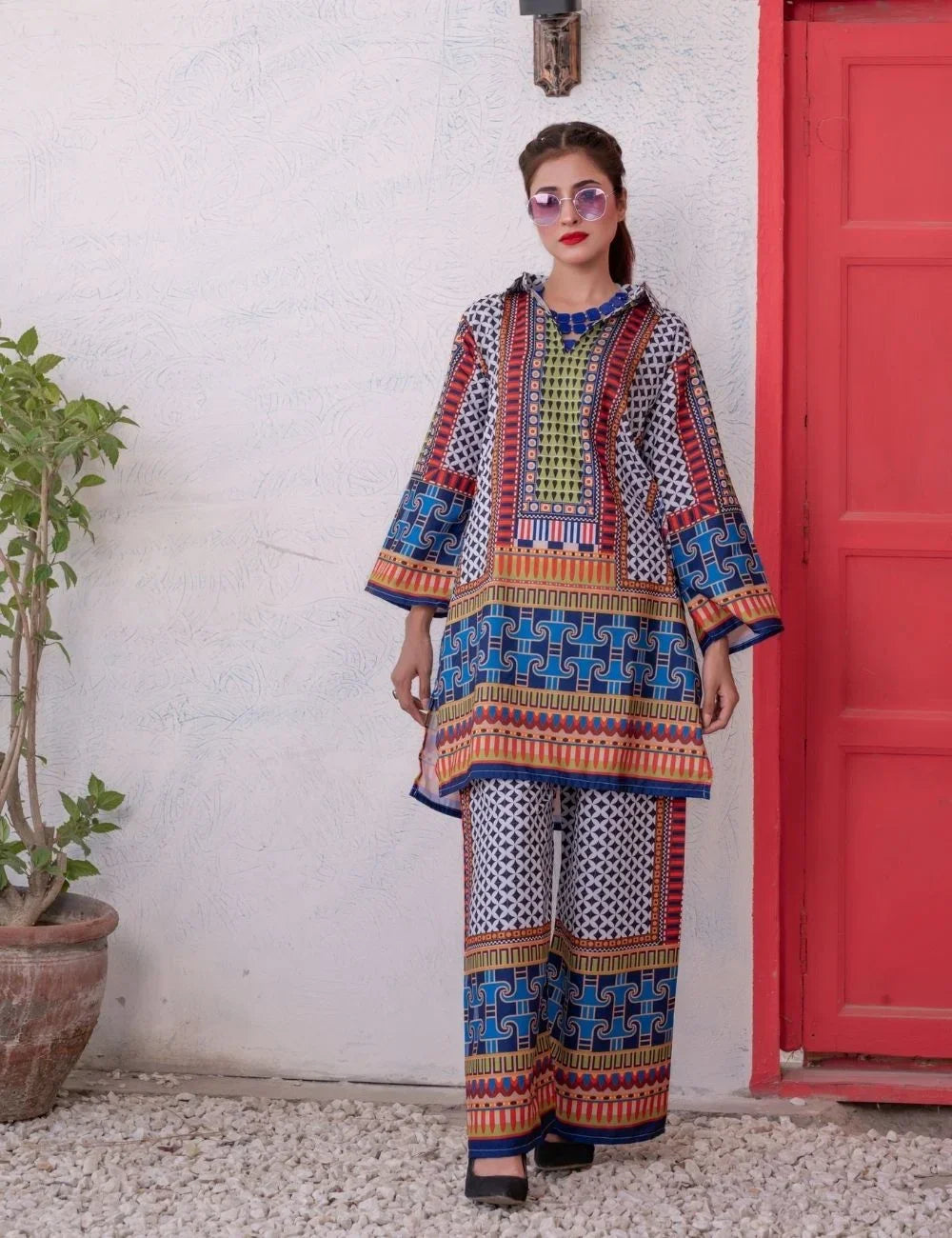 Noor – 2-pc Elegant Fusion Cotton Silk Co-ord Set