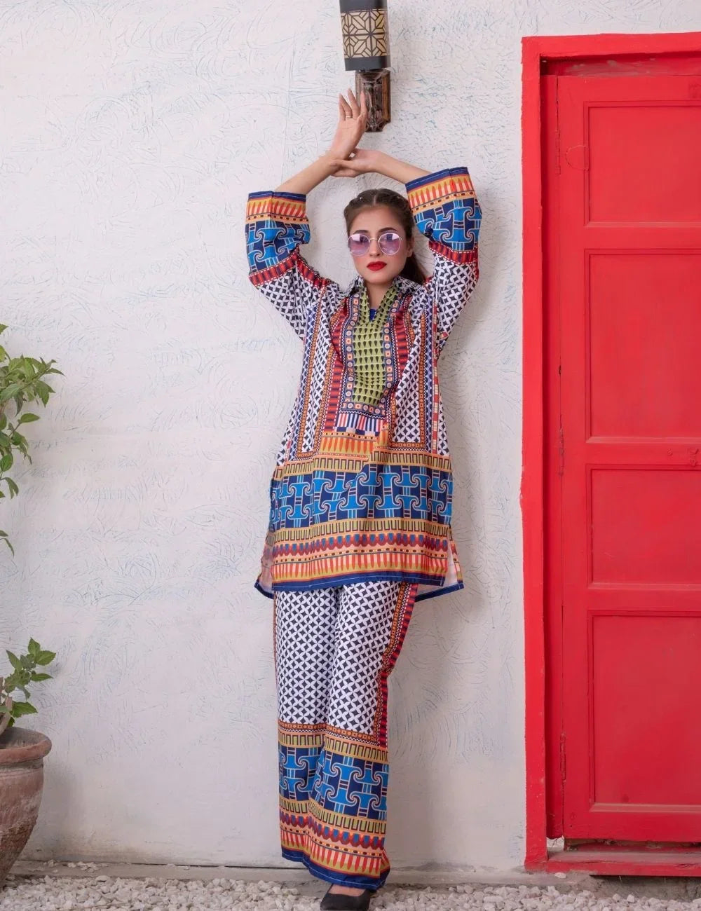 Noor – 2-pc Elegant Fusion Cotton Silk Co-ord Set