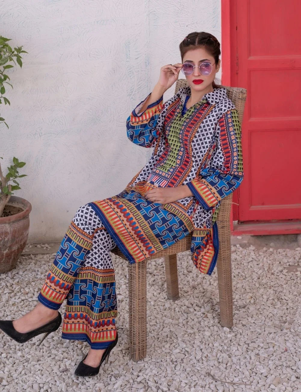 Noor – 2-pc Elegant Fusion Cotton Silk Co-ord Set