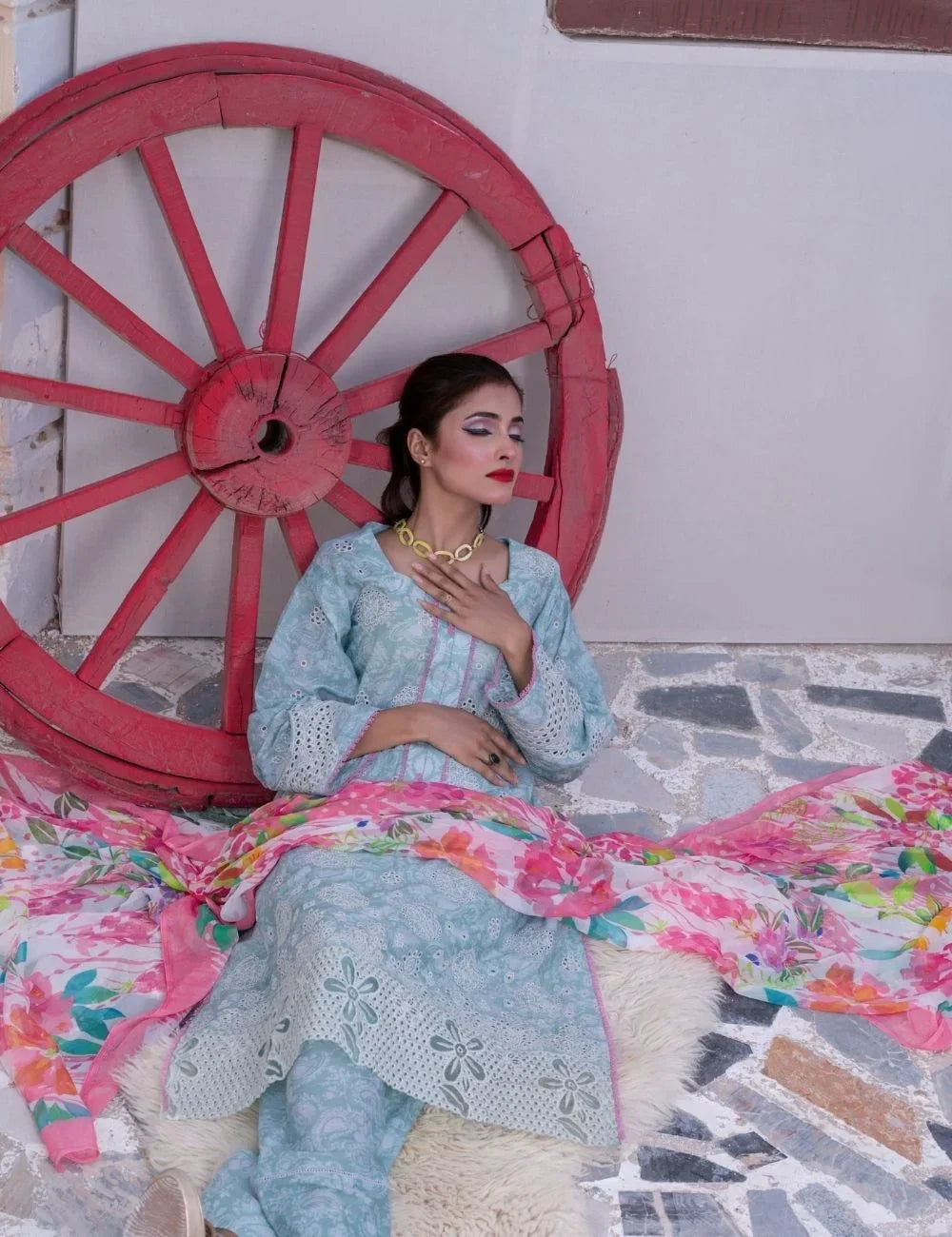 Abeer – 3-pc Chikankari Lawn Suit