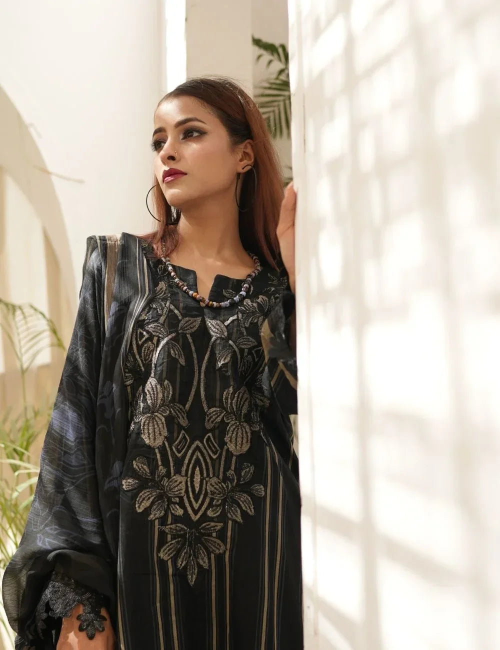 Zehra Noir – 3-Pc Lawn Black (Unstitched)