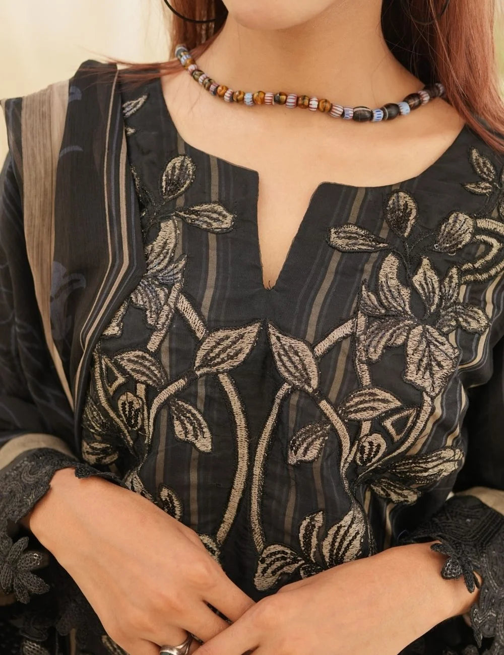 Zehra Noir – 3-Pc Lawn Black (Unstitched)