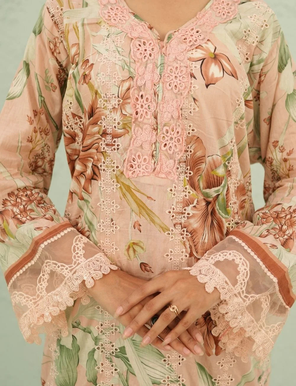Eshal Whitework – 3-Pc Chikankari Lawn (Unstitched)