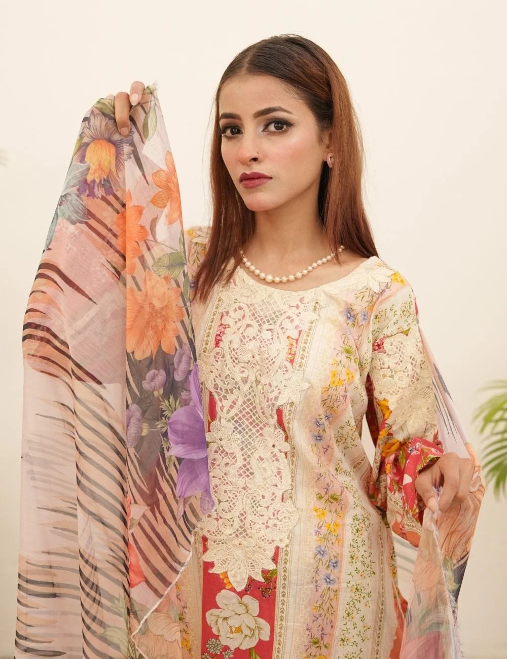 Arzoo – 3-Pc Floral Lawn Delight (Unstitched)