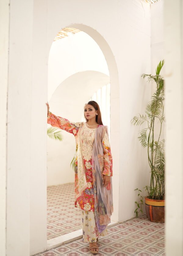3-pcs lawn floral (Unstitched)